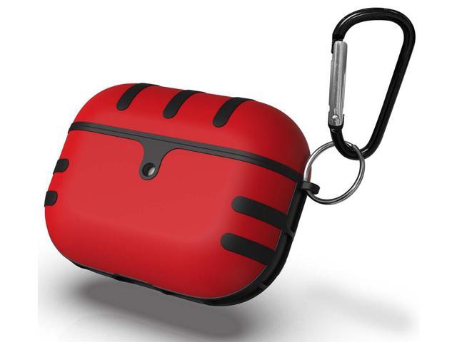 Red/Black Duo Shield Hybrid Case Protective Cover for Apple Airpods Pro (2019)
