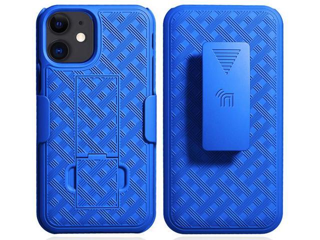 Cobalt Blue Case Kickstand Cover Belt Clip Holster Tempered Glass for iPhone 11
