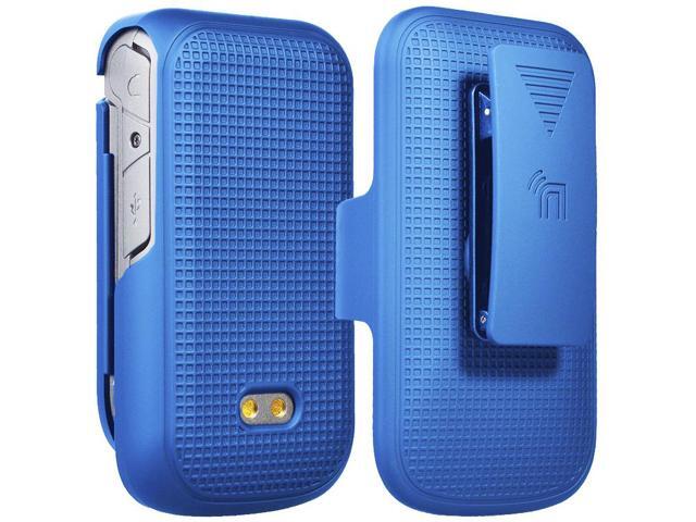 Cobalt Blue Protective Case Cover + Belt Clip Holster for Sonim XP3 (XP3800)