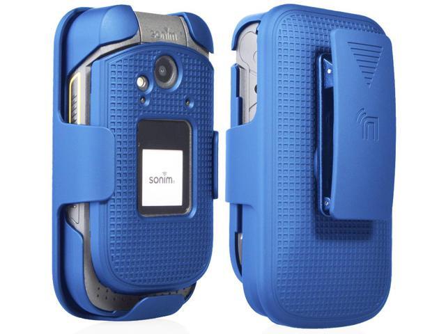 Cobalt Blue Protective Case Cover + Belt Clip Holster for Sonim XP3 (XP3800)