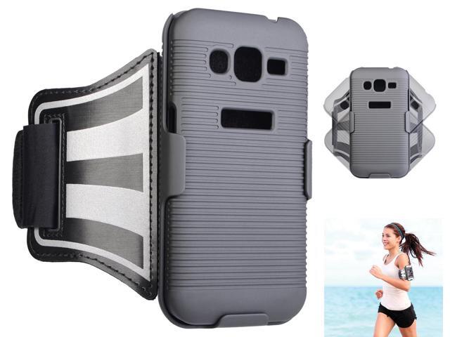 BLACK CASE COVER + ARMBAND STRAP COMBO FOR SAMSUNG GALAXY CORE PRIME G360