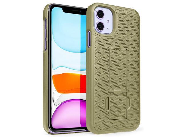Champagne Gold Slim Case Hard Shell Cover with Kickstand for Apple iPhone 11