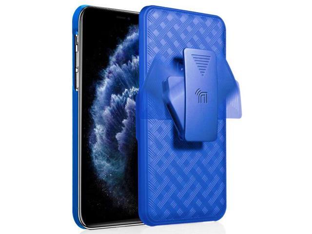 Cobalt Blue Case Kickstand Cover Belt Clip Holster Tempered Glass for iPhone 11