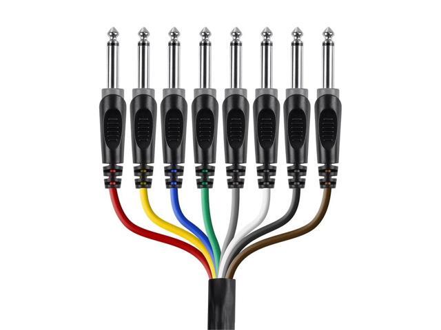 Monoprice 8-Channel 1/4 Inch TS Male to 1/4 Inch TS Male Snake 26AWG Cable C/d - 20 Feet With 8 Balanced Mono / Unbalanced Stereo Lines