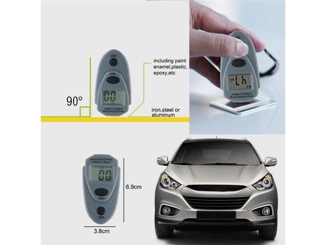 EM2271 Mini Digital Coating Thickness Gauge Painting Thickness Tester Meter Iron Base Magnetic Zinc Coating Paint with Calibration Sheet