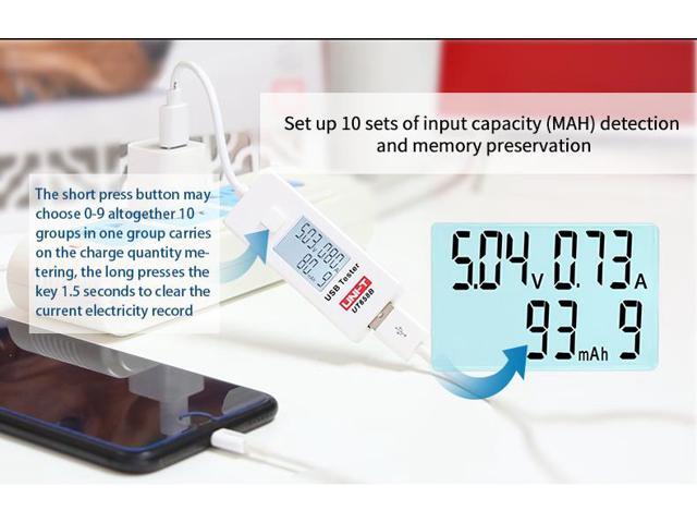 UNI-T UT658B USB Tester Phone Computer Charging Voltage Current Energy Monitor LCD Backlight