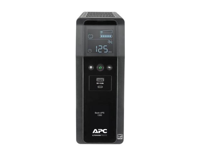 APC - Back-UPS Pro 1350VA, 120V, AVR, LCD, 2 USB charging ports, 10 NEMA outlets (4 surge) - Black - image 7