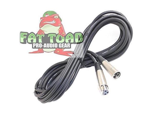 XLR Microphone Cable by FAT TOAD 20ft Professional Pro Audio Mic Cord Extension Patch with Male to Female Lo-Z Connector 20 AWG Wire & Balanced...