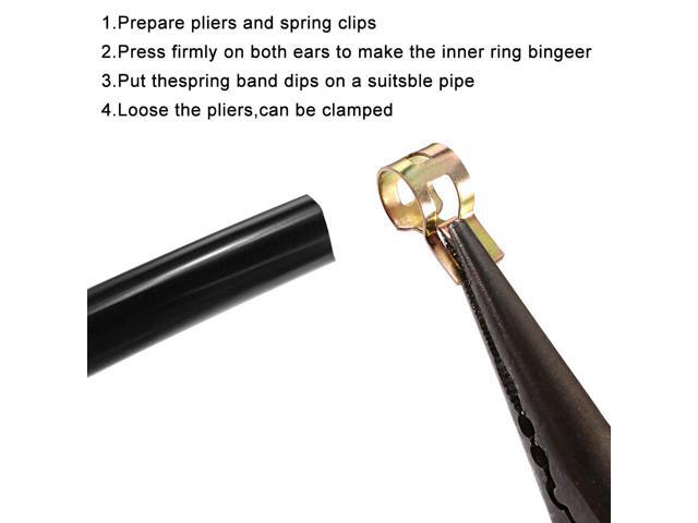 Hose Clamp, 5mm Spring Band Type Clips for Fuel Line Replacement, 50pcs