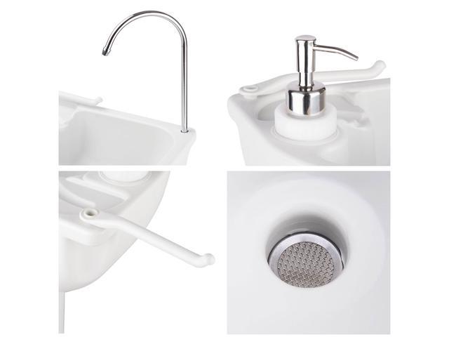 Portable Hand Wash Stand Wash Basin Sink Safe HDPE with Foot Pump 17L Water Tank Camping BBQ