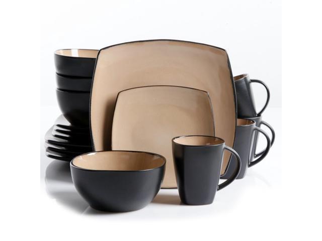 Gibson 69467.16 Home Soho Lounge Dinnerware Set, Taupe