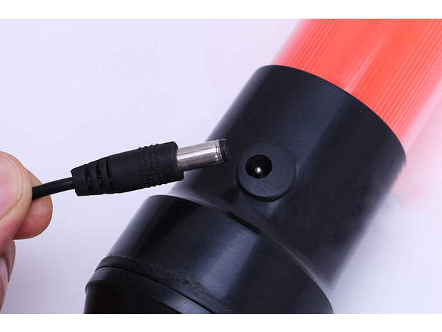 iMBAPrice 21' Long Traffic Safety Rechargeable Flashing LED Light Control Wand Baton Flashlight with Blinking and Steady