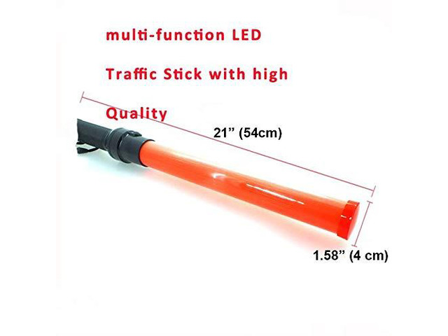iMBAPrice 21' Long LED Signal Traffic Safety Flashing Control Wand Baton Flashlight with Two Flashing Modes for Parking