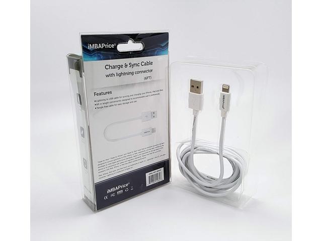 iMBAPrice iMBA-Mfi-06FT 6-Feet Long Apple MFi Certified Lightning to USB Sync Charger Data Cable Cord for iPhone 6 / 5s