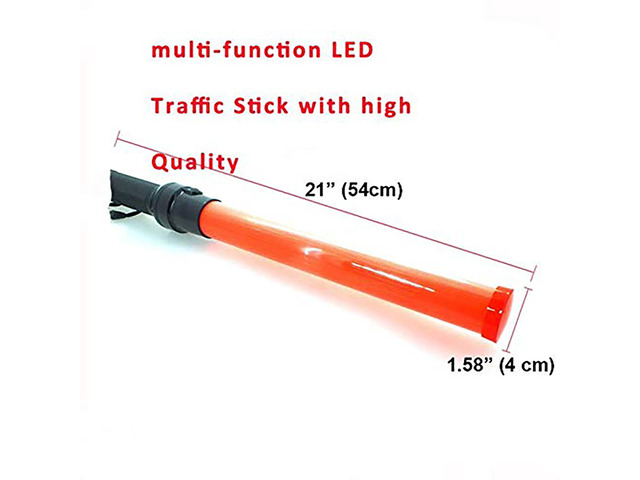 iMBAPrice (2-Pack) 21' Long Traffic Safety Flashing LED Light Control Wand Baton Flashlight with Blinking and Steady-glo