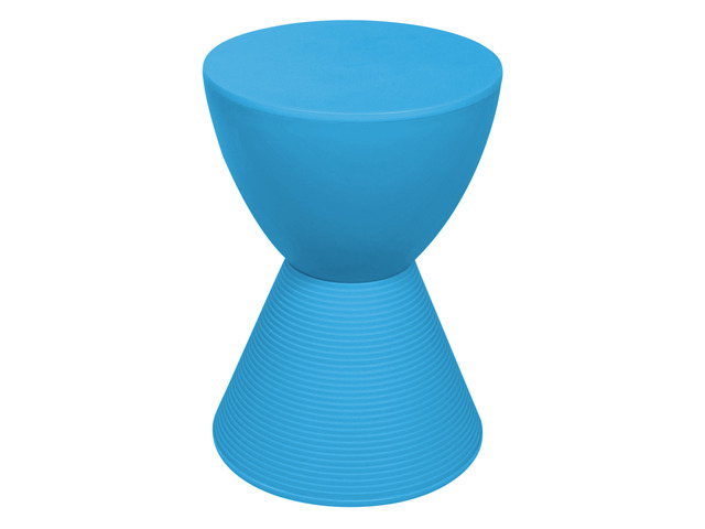 LeisureMod Boyd Indoor/Outdoor Modern Hourglass Accent Side End Table, Blue