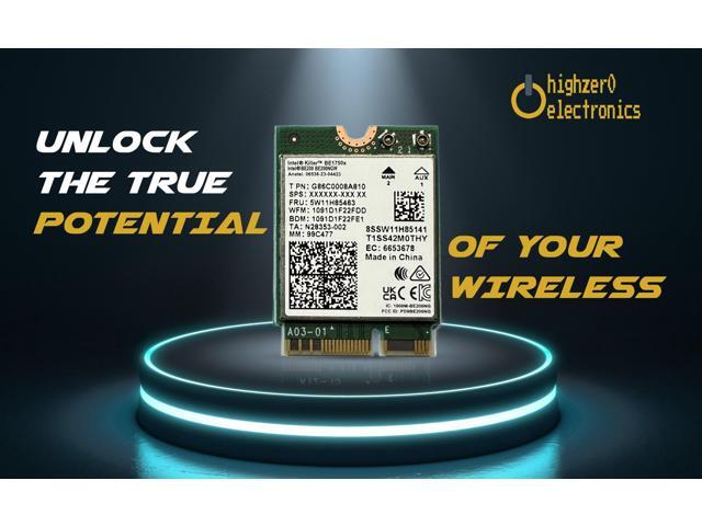 BE1750x Latest Killer Wi-Fi Card Wi-Fi 7 Tri Band 2.4/5/6 GHz 5.8 Gbps Bluetooth 5.4 Support M.2 PCIe No vPro 802.11BE Wireless Card...