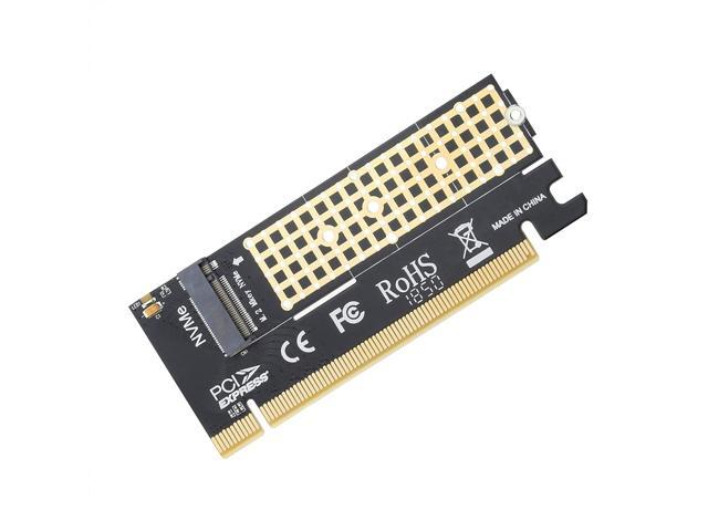 NVME Adapter with Heat Sink fo M.2 NVME (M-Key) SSD to PCIE 3.0 X16 Expansion Card