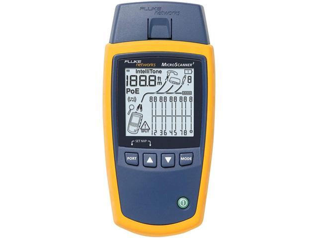 Fluke Networks MS2-100 MicroScanner2 Copper Cable Verifier with Built-In IntelliTone Toning, Troubleshoots RJ11, RJ45, Coax, Tests...