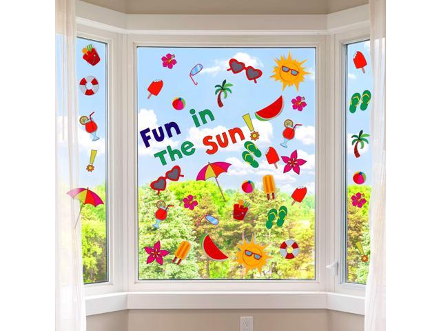 Photos - Other Jewellery 200 Pieces Summer Window Clings Fun in The Sun Static Stickers Window Clin