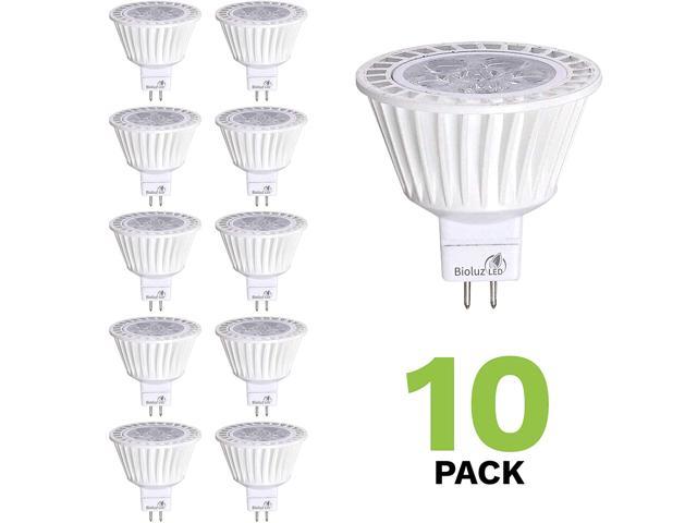 10 Pack Bioluz LED MR16 LED Bulb Dimmable 50W Halogen Replacement 3000K 7w 12V AC DC UL Listed photo
