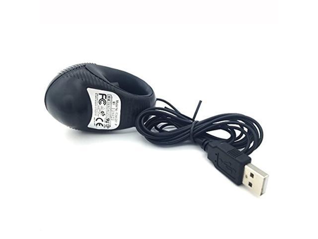 YUMQUA Y-01 Portable Mini Finger Hand Held 4D USB Wired Trackball Mouse for Laptop Mac Window Computer Fits Left and Right Handed Users -Black