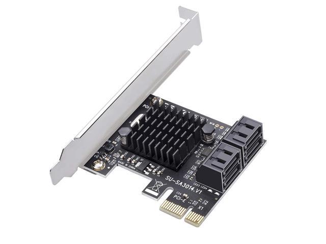 PCIe SATA Card 4 Port,Marvell 9215 Non-Raid 6Gbps PCI Express to SATA 3.0 Ports Expansion Controller,Boot as System Disk, for Desktop PC Support...