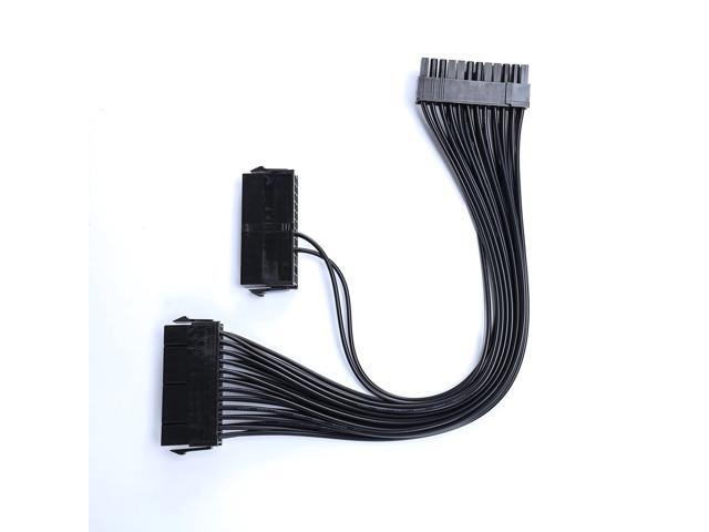 Wonderful Direct Dual PSU Cable,Dual Power Supply 24Pin ATX Motherboard Mainboard Adapter 24PIN Connector Cable Mining Extension Cable (1Pack Dual...