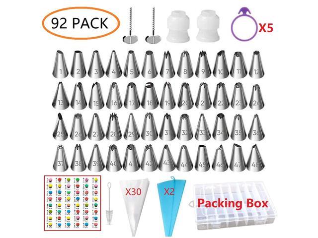 Photos - Other Accessories ANSLYQA Icing-Piping-Tips and Bags Kit  with 48 Numbered Icing Ti(92 Pack)