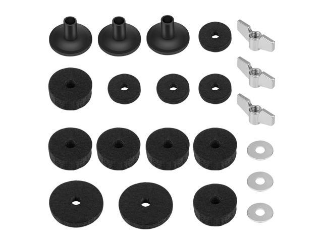 SelfTek 21 Pcs Cymbal Replacement Accessories Drum Parts Hardware Pack, Cymbal Felts Hi-Hat Clutch Felt Hi Hat Cup, Washer, Sleeves and Base Wing. photo