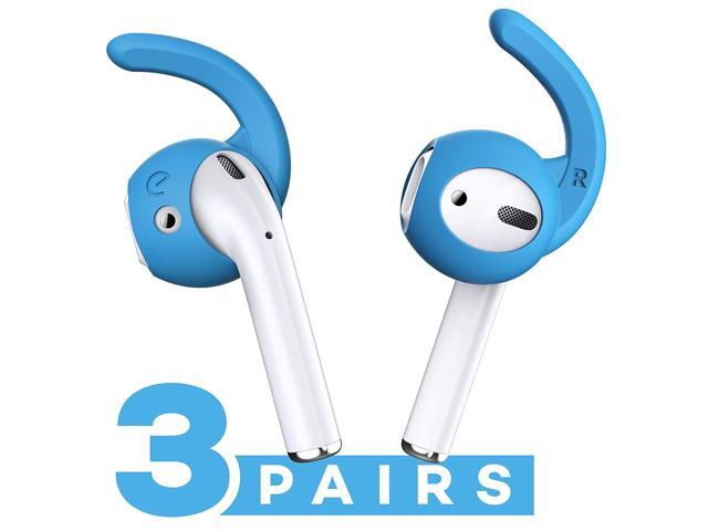 EarBuddyz 2.0 Ear Hooks and Covers Accessories Compatible with Apple AirPods 1 & 2 or EarPods Headphones/Earphones/Earbuds (3 Pairs) (Sky Blue)