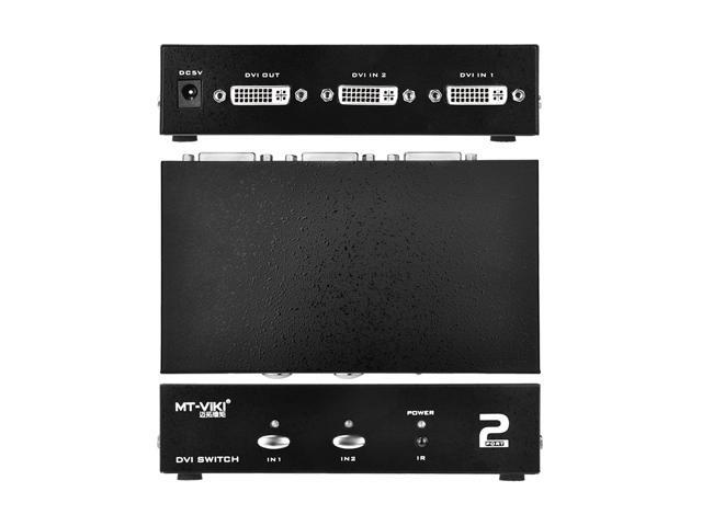 Iseebiz DVI Switch Box, 2 in 1 Out DVI Selector for PC Laptop DVR Projector HDTV DVI Port Devices, Support 1920x1440, 165Mhz Bandwidth