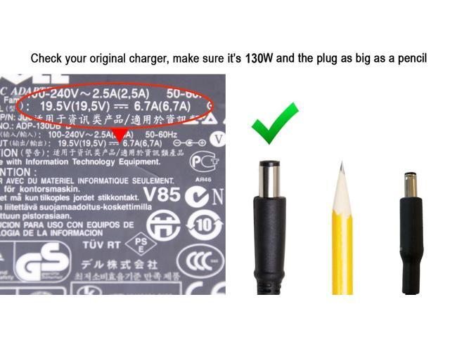 DELL FC893 M55GJ P7KJ5 19.5V 6.7A 130W AC Charger Power Cord Adapter
