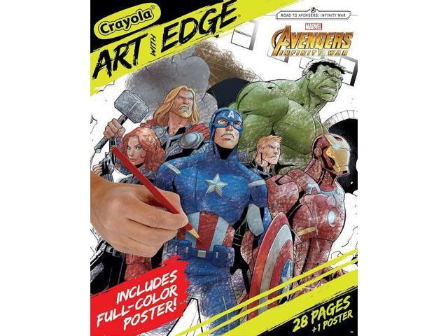 Crayola Art W/Edge Coloring Book Marvel Avengers 071662104894