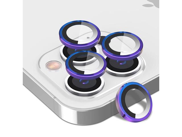 [3 + 1 Pack] Fisheye Camera Lens Protector For Iphone 13 Pro Max 6.7' & Iphone 13 Pro 6.1', 9H Hardness Tempered Glass, Metal Ring Camera Cover,.