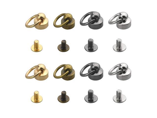 40Pcs 4Colors 8Mm Round Head Rivet Studs Diy Leather Craft Rivets With Pull Ring Buckle Assortment Kit Round Head Ring Metal Rivet Studs For Purse. (690129358870 Arts & Entertainment Arts & Crafts) photo