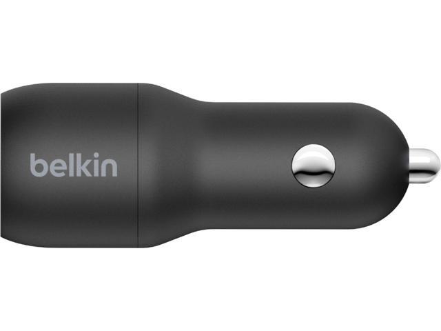 Belkin - BOOST↑CHARGE  Dual USB-A Car Charger 24W + USB-A to USB-C Cable - Black - image 5