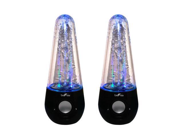 beFree Sound Bluetooth LED Dancing Water Multimedia Speakers - Black
