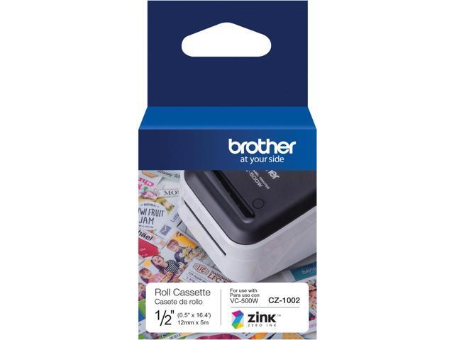 Brother Genuine CZ-1002 1/2' 12MM Label Roll Cassette for VC-500W