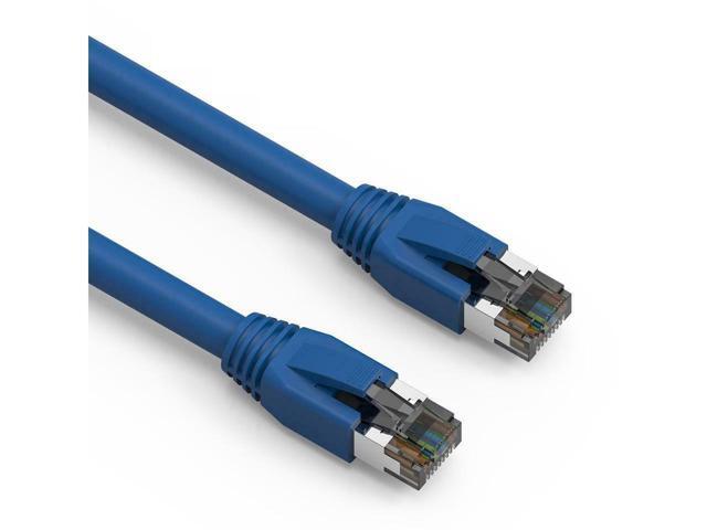Fuji Labs 50Ft Cat.8 S/FTP Ethernet Network Cable 2GHz 40G (Blue)