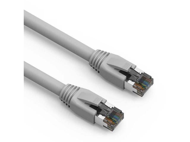 Fuji Labs 50Ft Cat.8 S/FTP Ethernet Network Cable 2GHz 40G (Grey)