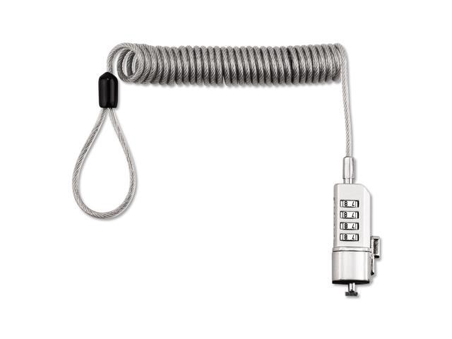 Compact Combination Laptop Lock, 6 ft Steel Cable 64670
