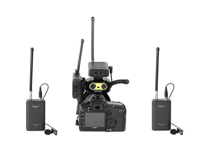 Saramonic Wireless VHF Lavalier Microphone Bundle with 2 Bodypack Transmitters, 2 Receivers, and 2-Ch Mixer for DSLR Cameras, Camcorders + More -...
