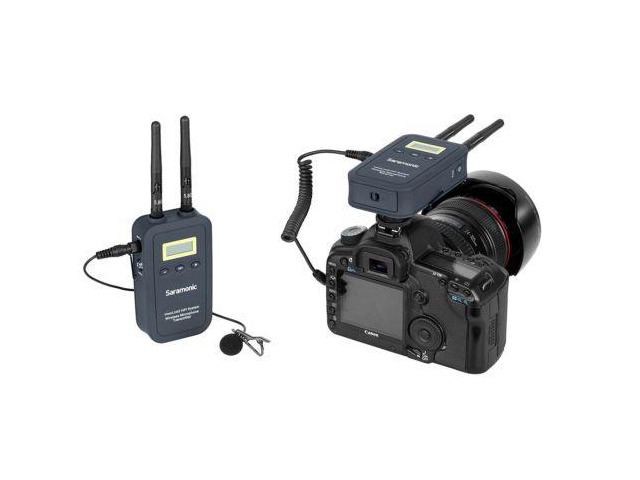 Saramonic VmicLink5 5.8GHz Hi-Fi Wireless Lavalier Microphone System with Bodypack Transmitter & Portable Receiver - for DSLR Cameras, Camcorders,...