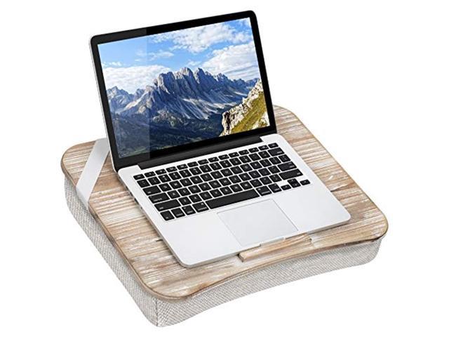 lapgear heritage lap desk with device ledge - white wash - fits up to 17.3 inch laptops - style no. 45611
