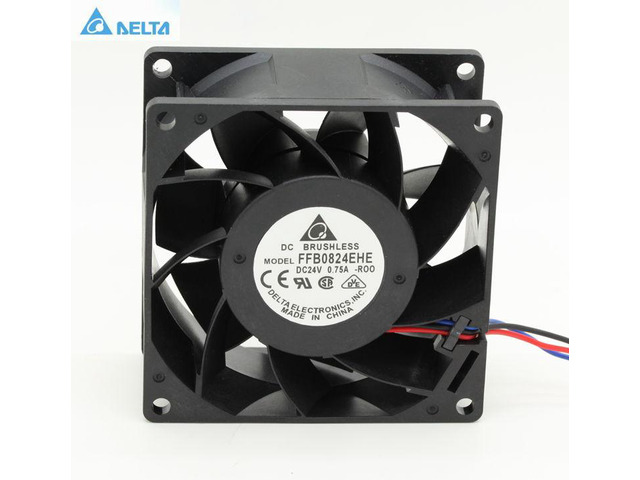 for delta FFB0824EHE -ROO -R00 8038 8cm 80mm DC 24V 0.75A 3-pin server inverter axial cooling fans alarm signal