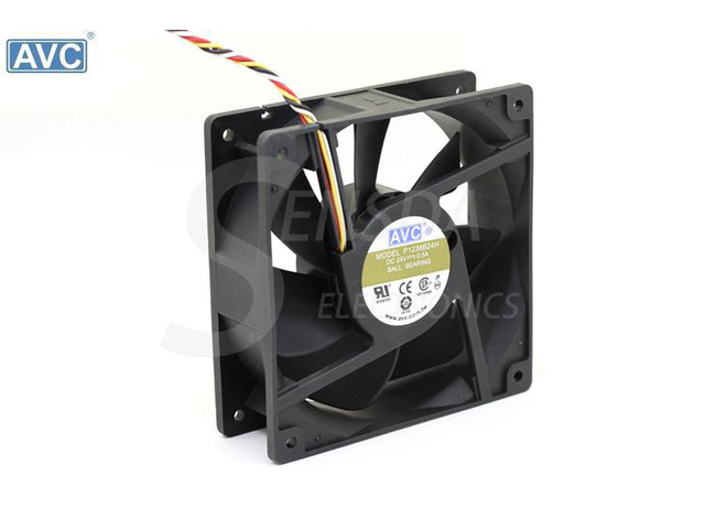 Wholesale For AVC 12038 120mm 12cm P1238B24H DC 24V 0.5A 4Wire 4-pin Computer Case CPU Cooler Cooling Fans
