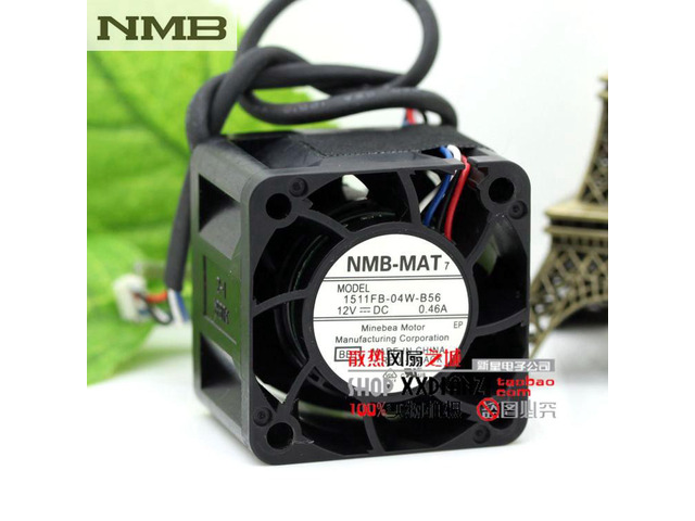 For NMB 1511FB-04W-B56 3828 3.8CM 12V 0.46A 4 line server fan