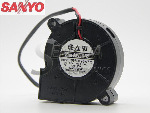 For Sanyo 109BC12GA7 -2 5015 12V 0.19A 5cm 50mm turbo centrifugal cooling fan Blower
