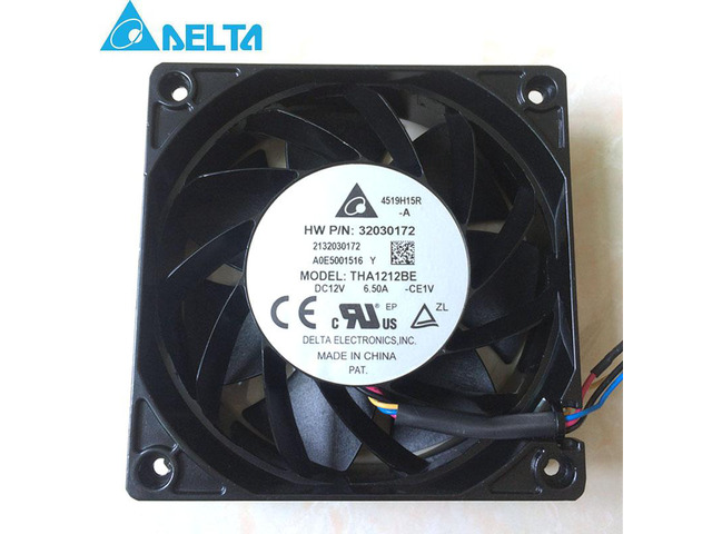 For Bitcoin GPU miner most powerful violent cooling fan for delta THA1212BE 12V 6.50A PWM 4-Pin